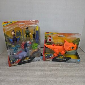 Imaginext Jurassic World Rebirth Land Sea Air Multipack & Aquilops Dolores Set